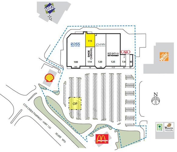 Cox Creek Plaza - Out Parcel: 308-356 Cox Creek Pky, Florence, AL 35630